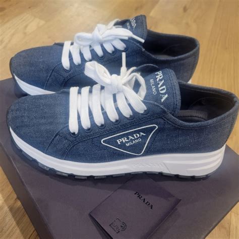 prada sneakers nederland|Prada denim sneakers.